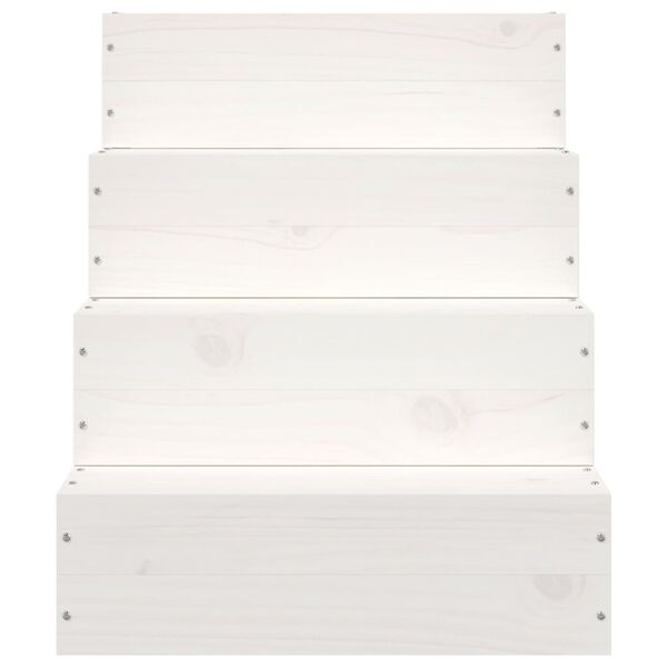 vidaXL Escalier pour animaux de compagnie Blanc 40x49x47cm Bois de pin
