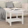 vidaXL Table basse Blanc 50x50x45 cm Bois massif de pin