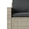 vidaXL Salon de jardin 6 pcs avec coussins gris clair r&eacute;sine tress&eacute;e