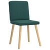 vidaXL Chaises &agrave; manger lot de 6 vert fonc&eacute; tissu