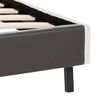 vidaXL Lit avec matelas Gris et blanc Similicuir 180 x 200 cm