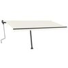 vidaXL Auvent manuel r&eacute;tractable sur pied 450x350 cm Cr&egrave;me