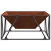 vidaXL Braise Marron 80 x 80 x 40 cm Acier patin&eacute;