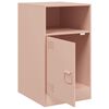 vidaXL Table de chevet rose 34,5x39x62 cm acier
