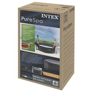 INTEX Housse de spa Gris fonc&eacute; 180 x 180 cm PVC et PU