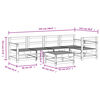 vidaXL Salon de jardin 6 pcs Bois de pin massif