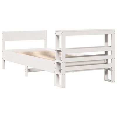 vidaXL Cadre de lit sans matelas blanc 90x200 cm bois de pin massif