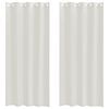 vidaXL Rideau en Voile 2 pc Cr&egrave;me 225 x 140 cm Polyester