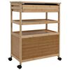 vidaXL Chariot de Cuisine avec Roues Naturel 59,5 x 36 x 82 cm Bambou