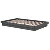 vidaXL Cadre de lit sans matelas gris bois massif