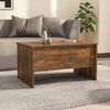 vidaXL Table basse ch&ecirc;ne fum&eacute; 80x50x42,5 cm bois d'ing&eacute;nierie