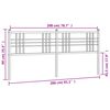 vidaXL T&ecirc;te de lit de remplacement m&eacute;tal blanc 200 cm