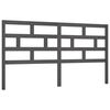 vidaXL T&ecirc;te de lit Gris 186x4x100 cm Bois massif de pin