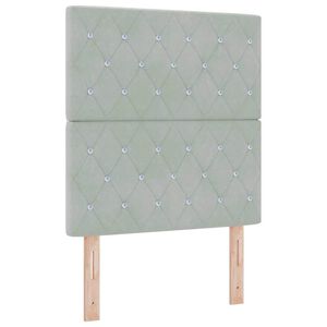 vidaXL T&ecirc;te de lit avec t&ecirc;te de lit Gris clair 80 cm Cuir synth&eacute;tique