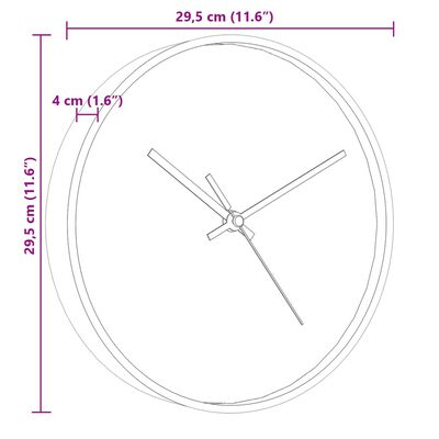 vidaXL Horloge murale doré et bleu Ø29,5 cm polystyrène et verre