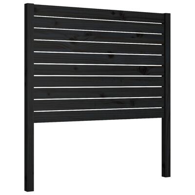 vidaXL Tête de lit Noir 81x4x100 cm Bois massif de pin