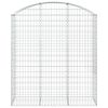 vidaXL Panier de gabions arqu&eacute; 150x50x160/180 cm Fer galvanis&eacute;