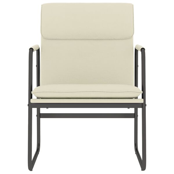 vidaXL Chaise longue Cr&egrave;me 55x64x80 cm Similicuir