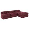 vidaXL Canap&eacute; modulaire 4 pcs Marron tissu
