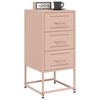 vidaXL Tables de chevet 2 pcs rose 36x39x78 cm acier