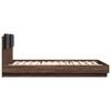 vidaXL Cadre de lit sans matelas ch&ecirc;ne marron 150x200 cm