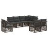 vidaXL Ensemble de canap&eacute; de jardin 8 pc Gris polyrotin