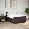 vidaXL Sommier &agrave; lattes de lit avec matelas Marron fonc&eacute; 140x190 cm