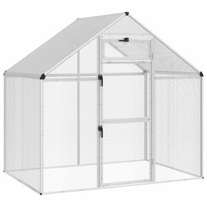 vidaXL Cage pour oiseaux Argent&eacute; 181,5 x 112,5 x 173,5 cm