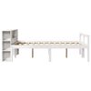 vidaXL Lit biblioth&egrave;que sans matelas blanc 120x190 cm bois pin massif