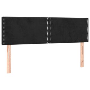 vidaXL T&ecirc;tes de lit Noir 144 x 5 x 78/88 cm Velours