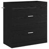 vidaXL Meuble sous lavabo de salle de bain Ch&ecirc;ne noir