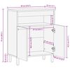 vidaXL Buffet avec stockage Finition Lavage Blanc 60 x 33 x 75 cm