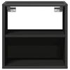 vidaXL Table de chevet murale noir 40x31x39,5 cm