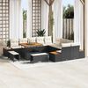 vidaXL Ensemble de canap&eacute; de jardin 13 pcs Noir polyrotin