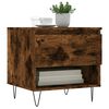 vidaXL Table basse ch&ecirc;ne fum&eacute; 50x46x50 cm bois d'ing&eacute;nierie
