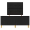 vidaXL Cadre de lit avec t&ecirc;te de lit Noir 120 x 200 cm tissu