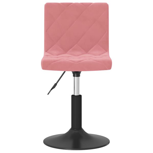 vidaXL Chaises pivotantes &agrave; manger lot de 2 rose velours