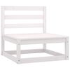 vidaXL Salon de jardin 7 pcs Blanc Bois de pin massif