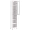 vidaXL Buffet haut Blanc 34,5x34x180 cm Bois d'ing&eacute;nierie
