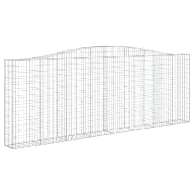 vidaXL Paniers à gabions arqués 25 pcs 400x30x140/160 cm Fer galvanisé