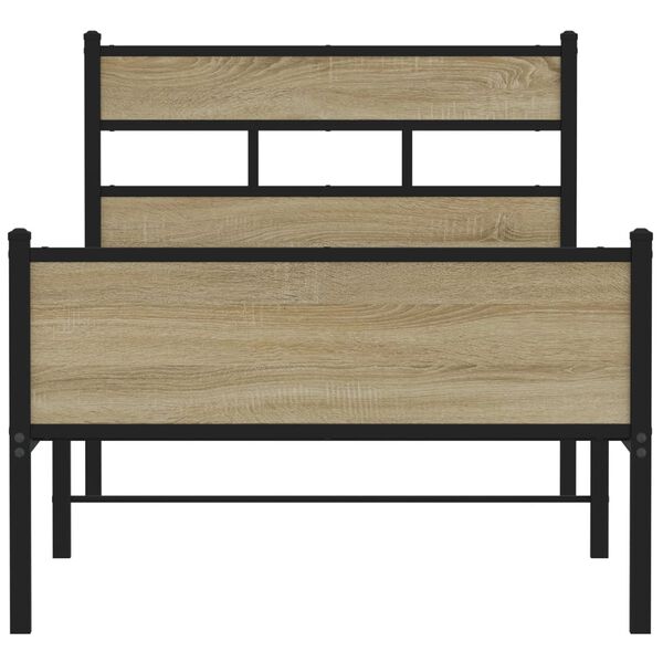 vidaXL Cadre de lit sans matelas ch&ecirc;ne sonoma 80x200 cm