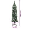 vidaXL Arbre de No&euml;l artificiel slim avec 150 LED Vert et blanc 120 cm