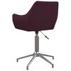 vidaXL Chaises pivotantes &agrave; manger lot de 4 violet tissu