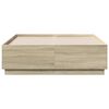 vidaXL Cadre de lit avec LED sans matelas ch&ecirc;ne sonoma 120x190 cm