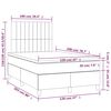 vidaXL Sommier &agrave; lattes de lit et matelas et LED Cr&egrave;me 120x200cm Tissu
