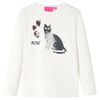 T-shirt pour enfants &agrave; manches longues &eacute;cru 128