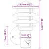 vidaXL Appliques murales d'ext&eacute;rieur et capteurs 2pcs acier inoxydable