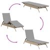 vidaXL Chaises longues avec coussins lot de 2 beige r&eacute;sine tress&eacute;e