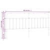 vidaXL T&ecirc;te de lit de remplacement m&eacute;tal blanc 200 cm