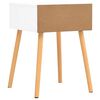 vidaXL Table de chevet Blanc ch&ecirc;ne sonoma 40x40x56cm Bois d'ing&eacute;nierie